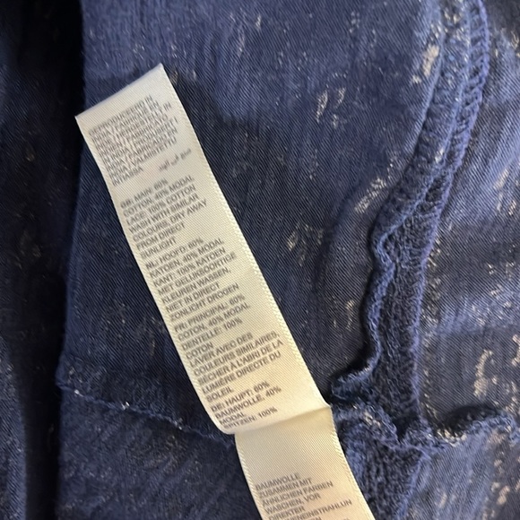 Fat Face Sz 12 Simone Jersey Wave Dot Dress Blue - Picture 11 of 13